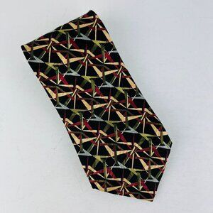 Jhane Barnes Designer Geometric Necktie Tie 100% Silk